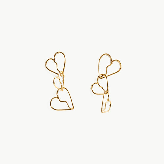 PENDIENTES CORA ROTO chapado en oro