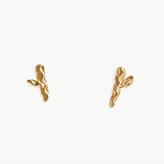PENDIENTES CACTUS PEQUEÑOS chapado en oro