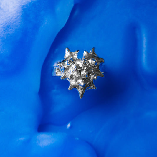 Anillo Coraza, anillo artesanal de plata de ley de Antorcha de Plata - imagen 2
