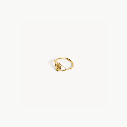 ANILLO PUPILA - chapado en oro