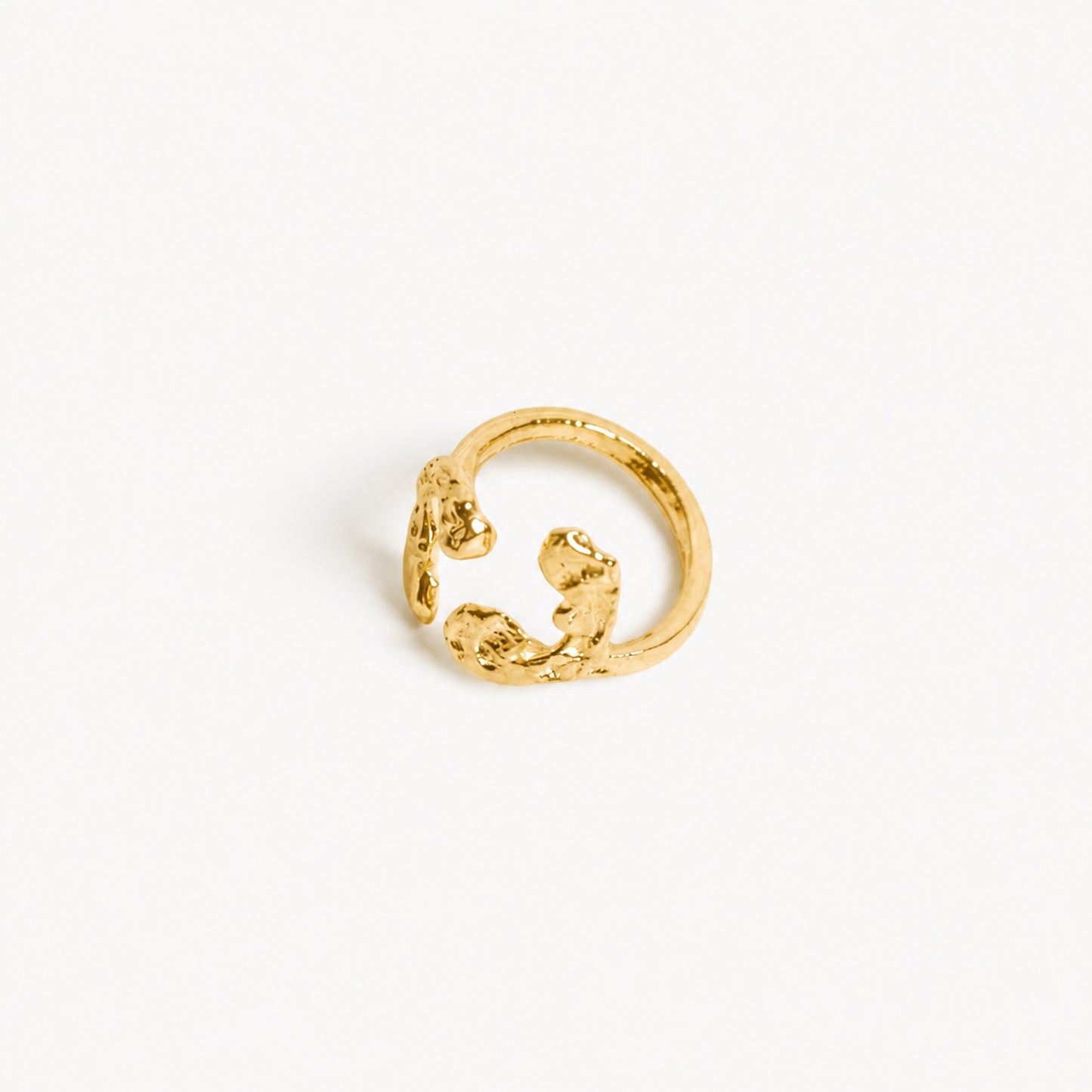 Chapado en oro - ANILLO DOBLE VIRUTA | Antorcha de Plata