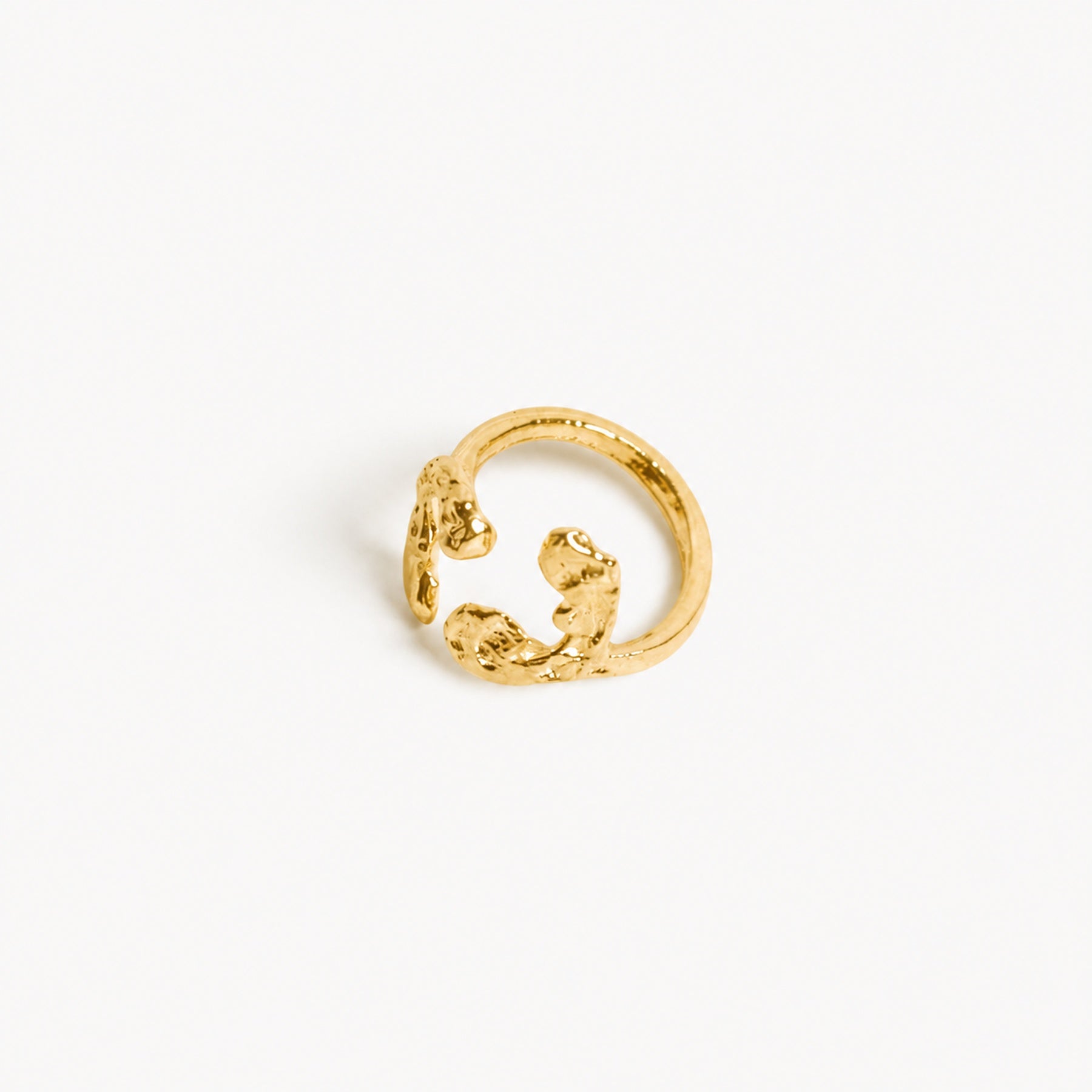 Chapado en oro - ANILLO DOBLE VIRUTA | Antorcha de Plata