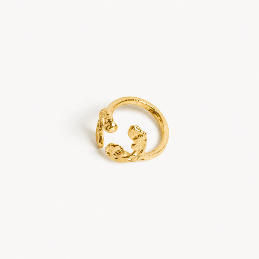 Chapado en oro - ANILLO DOBLE VIRUTA | Antorcha de Plata