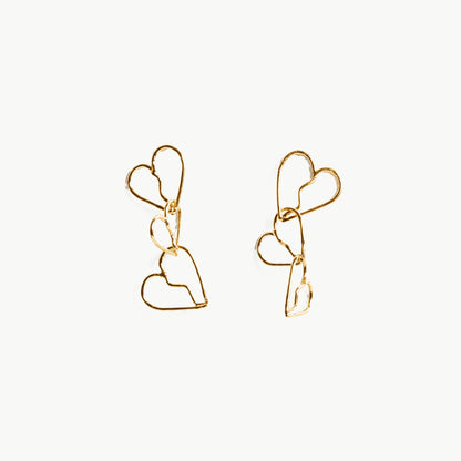 PENDIENTES CORA ROTO chapado en oro