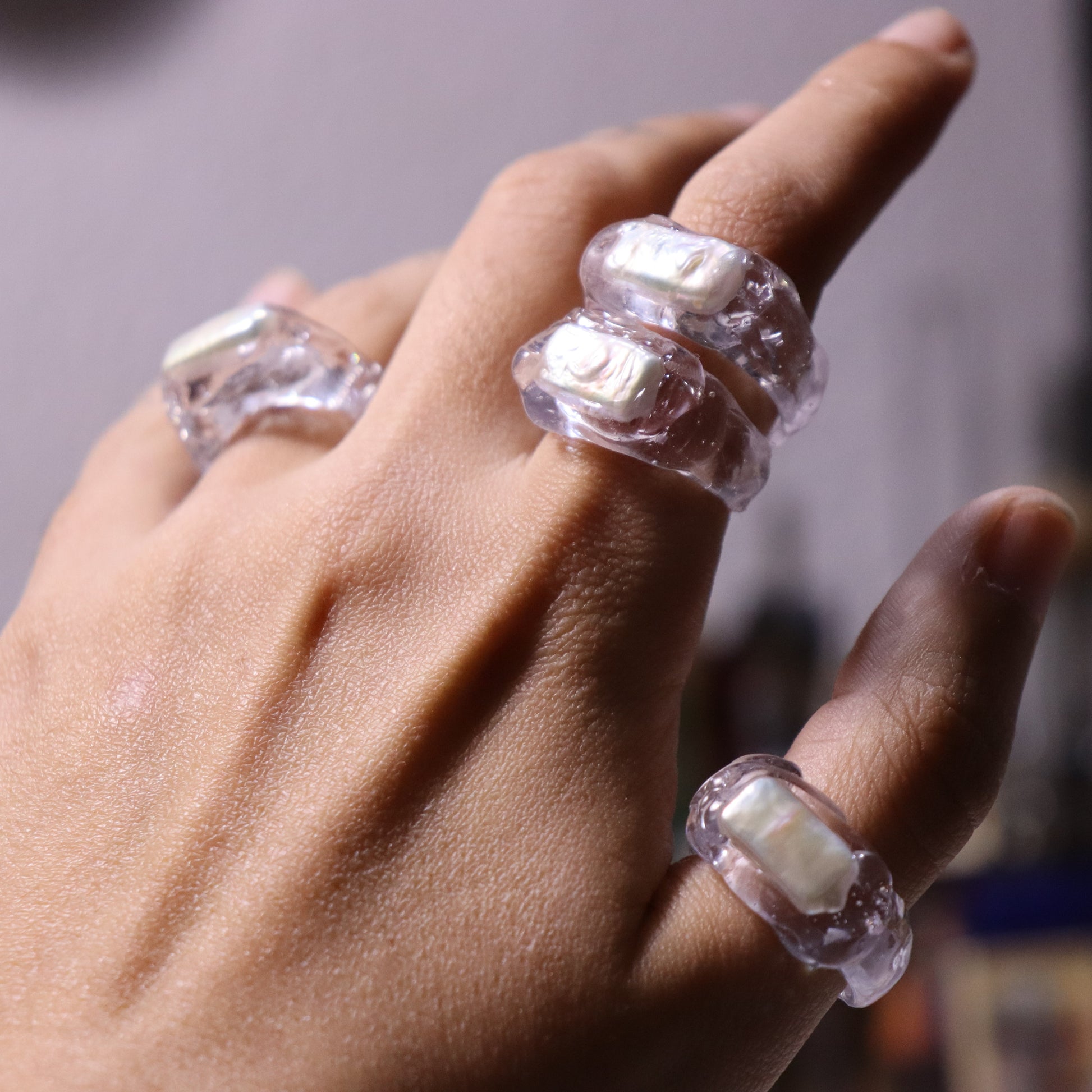 Anillo Sello Perla – detalle 3