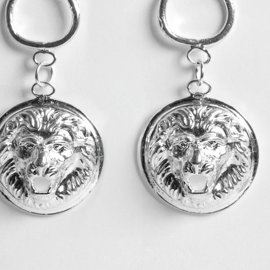 PENDIENTES LEONES CON ARO (por encargo)
