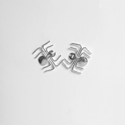 Pendientes Arañas, pendientes artesanal de plata de ley de Antorcha de Plata