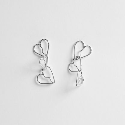 Pendientes Cora Roto, pendientes artesanal de plata de ley de Antorcha de Plata