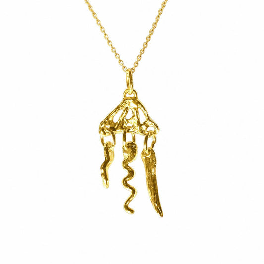 COLGANTE MEDUSA en chapado en oro - foto de producto