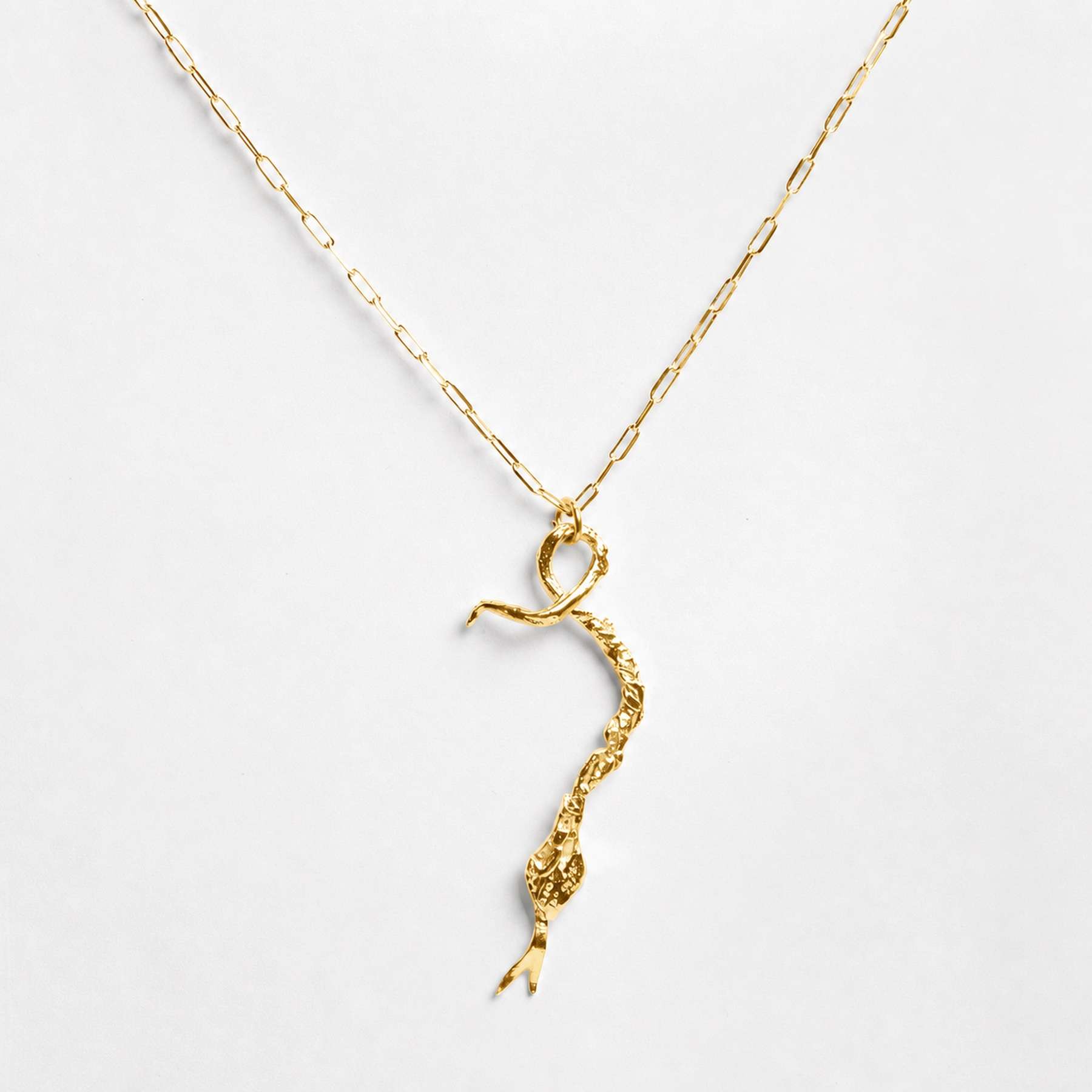 Chapado en oro - COLGANTE SERPIENTE LAVA | Antorcha de Plata