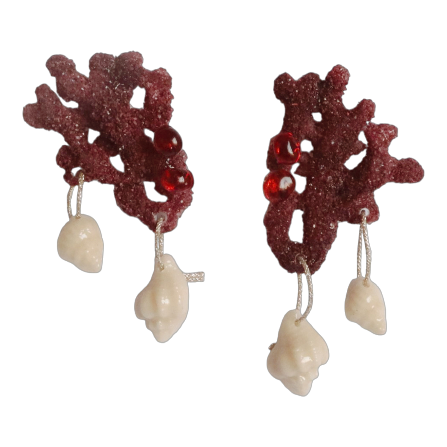 Pendientes Corales chocolate de Antorcha de Plata