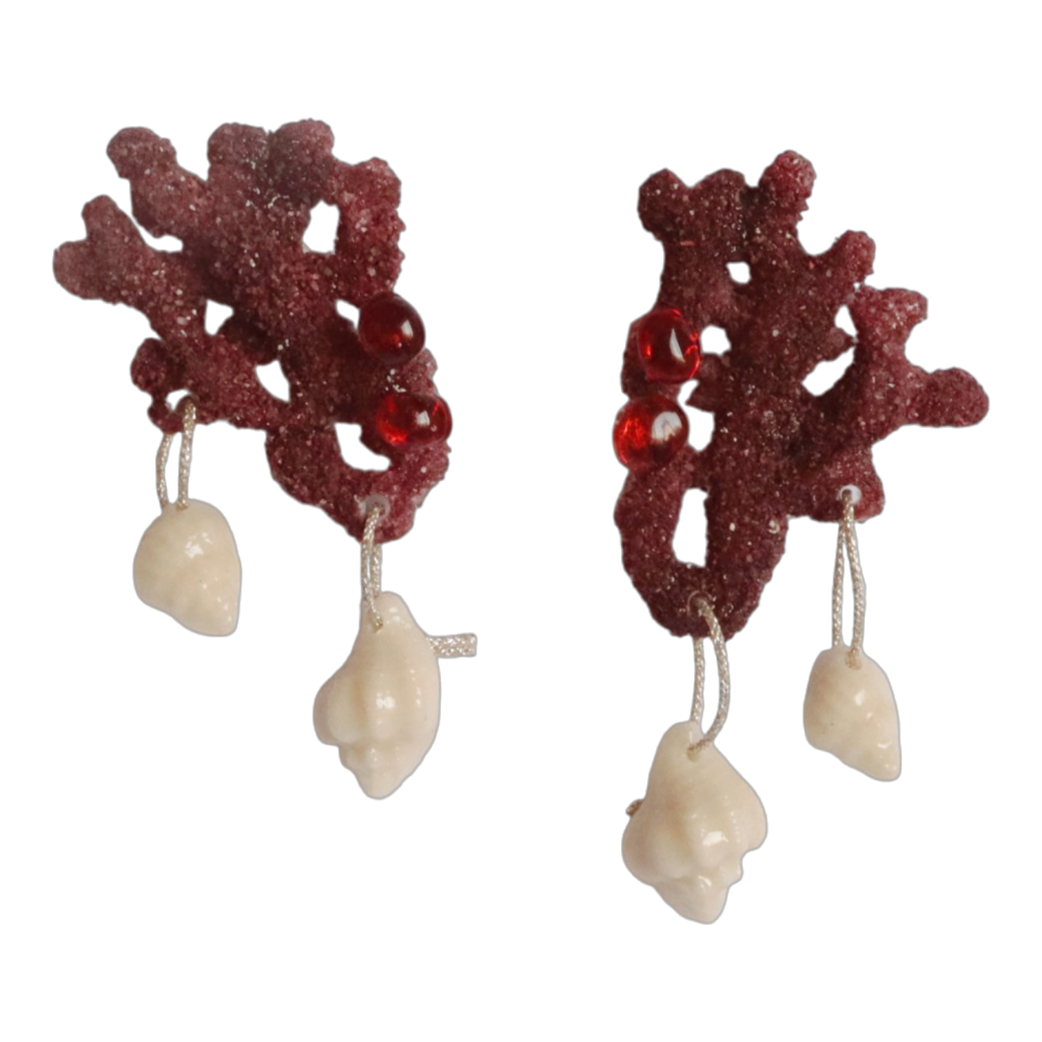 Pendientes Corales chocolate de Antorcha de Plata
