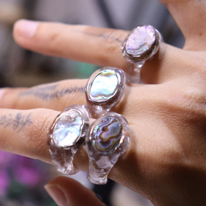 ANILLO SELLO MADRE PERLA