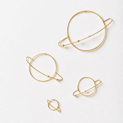 PENDIENTES SATURNO GRANDES