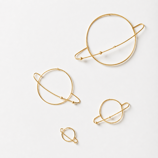PENDIENTES SATURNO GRANDES